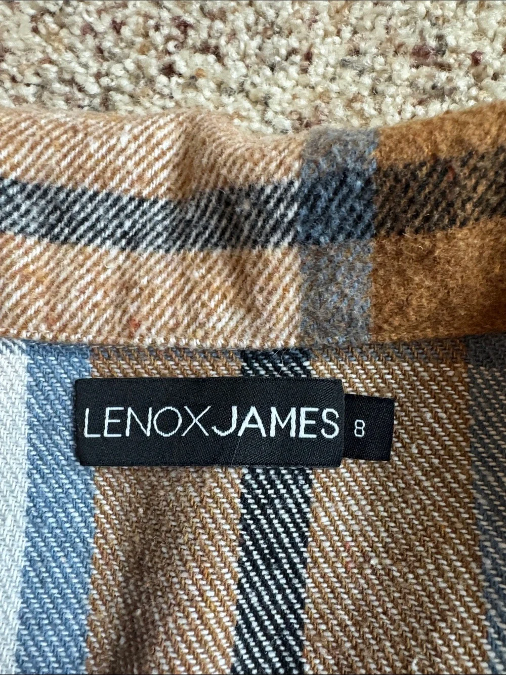 LenoxJames Kids Brown Plaid Shacket - Cozy Button-Front Jacket